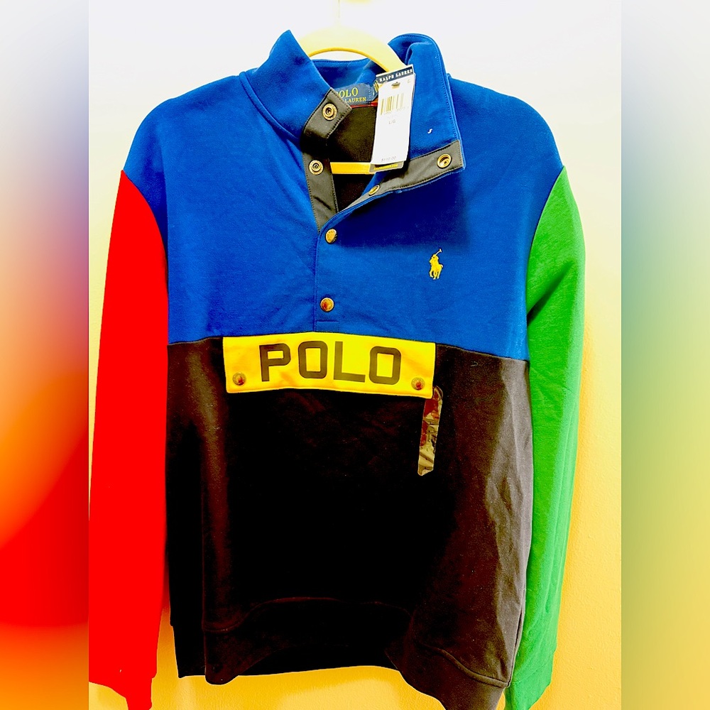 Men's Multi Color Polo Pullover